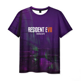 Мужская футболка 3D с принтом Resident evil 7 в Рязани, 100% полиэфир | прямой крой, круглый вырез горловины, длина до линии бедер | 