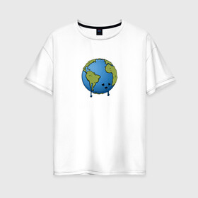 Женская футболка хлопок Oversize с принтом I Hate Humans в Рязани, 100% хлопок | свободный крой, круглый ворот, спущенный рукав, длина до линии бедер
 | глобальное потепление | звезды | земля | катаклизм | космос | надпись | ненавижу людей | планета | природа | человечество | экология | юмор