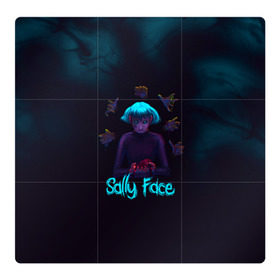 Магнитный плакат 3Х3 с принтом Sally Face в Рязани, Полимерный материал с магнитным слоем | 9 деталей размером 9*9 см | 