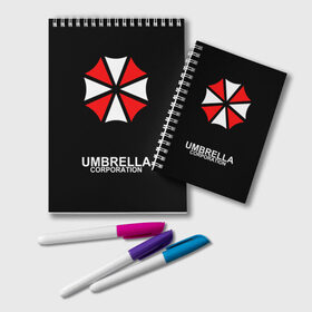 Блокнот с принтом РЮКЗАК UMBRELLA в Рязани, 100% бумага | 48 листов, плотность листов — 60 г/м2, плотность картонной обложки — 250 г/м2. Листы скреплены удобной пружинной спиралью. Цвет линий — светло-серый
 | Тематика изображения на принте: ada wong | biohazard | game | gamer | leon | logo | mistic | raccoon city | re2 | resident evil 2 | rpd | stars | umbrella | ада вонг | амбрелла | зомби | игра | мистика | ужасы