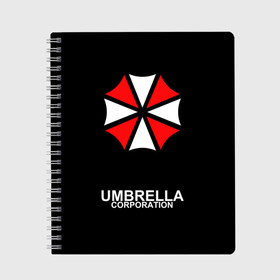 Тетрадь с принтом РЮКЗАК UMBRELLA в Рязани, 100% бумага | 48 листов, плотность листов — 60 г/м2, плотность картонной обложки — 250 г/м2. Листы скреплены сбоку удобной пружинной спиралью. Уголки страниц и обложки скругленные. Цвет линий — светло-серый
 | ada wong | biohazard | game | gamer | leon | logo | mistic | raccoon city | re2 | resident evil 2 | rpd | stars | umbrella | ада вонг | амбрелла | зомби | игра | мистика | ужасы