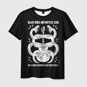 Мужская футболка 3D с принтом Black Rebel Motorcycle Club в Рязани, 100% полиэфир | прямой крой, круглый вырез горловины, длина до линии бедер | black rebel motorcycle club | brmc | rock | группы | инди | музыка | рок | рок н ролл