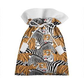Подарочный 3D мешок с принтом Тигры и зебры в Рязани, 100% полиэстер | Размер: 29*39 см | black | orange | stri | white | абстракция | африка | белая | графика | животное | зебры | искусство | картинка | коллаж | красивый | крутой | лошадь | мода | модный | молодёжная | оранжевая | полосы | рисунок