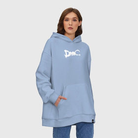 Худи SuperOversize хлопок с принтом DMC в Рязани, 70% хлопок, 30% полиэстер, мягкий начес внутри | карман-кенгуру, эластичная резинка на манжетах и по нижней кромке, двухслойный капюшон
 | dante | devil may cry | devil may cry 5 | dmc | game | hell | play | sword | ад | данте | игры | компьютерные игры 2019 | меч