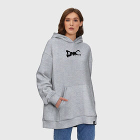 Худи SuperOversize хлопок с принтом DMC в Рязани, 70% хлопок, 30% полиэстер, мягкий начес внутри | карман-кенгуру, эластичная резинка на манжетах и по нижней кромке, двухслойный капюшон
 | dante | devil may cry | devil may cry 5 | dmc | game | hell | play | sword | ад | данте | игры | компьютерные игры 2019 | меч