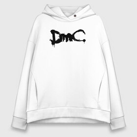 Женское худи Oversize хлопок с принтом DMC в Рязани, френч-терри — 70% хлопок, 30% полиэстер. Мягкий теплый начес внутри —100% хлопок | боковые карманы, эластичные манжеты и нижняя кромка, капюшон на магнитной кнопке | dante | devil may cry | devil may cry 5 | dmc | game | hell | play | sword | ад | данте | игры | компьютерные игры 2019 | меч