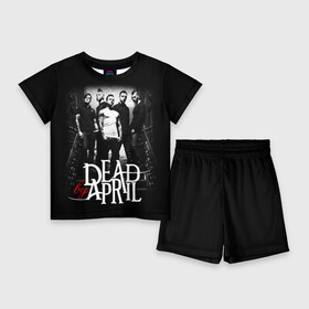 Детский костюм с шортами 3D с принтом Dead by April в Рязани,  |  | Тематика изображения на принте: dead by april | metal | rock | группы | метал | музыка | рок