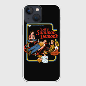 Чехол для iPhone 13 mini с принтом Lets Summon Demons в Рязани,  |  | 80 е | 80s | 90 е | 90s | oldschool | retro | retrowave | stranger thing | vintage | винтаж | олдскул | ретро | ретровейв | странные дела