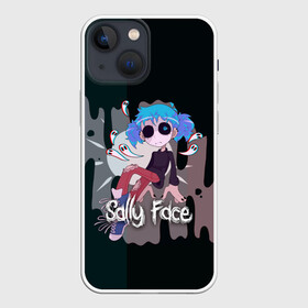 Чехол для iPhone 13 mini с принтом Sally Face в Рязани,  |  | Тематика изображения на принте: blue | diane | face | fisher | gizmo | henry | johnson | killer | larry | sally | генри | гизмо | джонсон | диана | ларри | лицо | салли | фейс | фишер