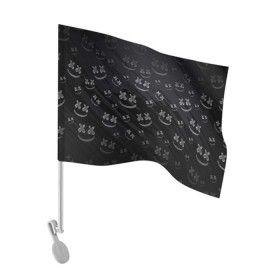 Флаг для автомобиля с принтом Marshmello в Рязани, 100% полиэстер | Размер: 30*21 см | marshmello | диджей | клуб | клубная музыка | маршмеллоу | маршмэлло | маршмэллоу | музыка | электронная