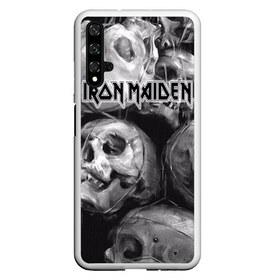 Чехол для Honor 20 с принтом Iron Maiden в Рязани, Силикон | Область печати: задняя сторона чехла, без боковых панелей | бас | британия | брюс дикинсон | гитара | группа | дева | железная | метал | нико макбрэйн | рок | стив харрис | хеви | яник герс