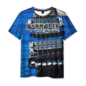 Мужская футболка 3D с принтом Iron Maiden в Рязани, 100% полиэфир | прямой крой, круглый вырез горловины, длина до линии бедер | бас | британия | брюс дикинсон | гитара | группа | дева | железная | метал | нико макбрэйн | рок | стив харрис | хеви | яник герс