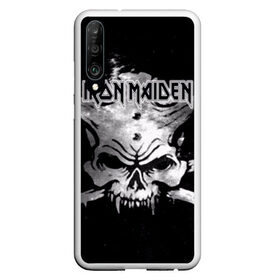 Чехол для Honor P30 с принтом Iron Maiden в Рязани, Силикон | Область печати: задняя сторона чехла, без боковых панелей | бас | британия | брюс дикинсон | гитара | группа | дева | железная | метал | нико макбрэйн | рок | стив харрис | хеви | яник герс