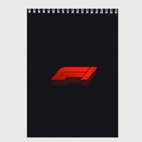 Скетчбук с принтом Formula 1 Logo в Рязани, 100% бумага
 | 48 листов, плотность листов — 100 г/м2, плотность картонной обложки — 250 г/м2. Листы скреплены сверху удобной пружинной спиралью | Тематика изображения на принте: formula | лого | формула