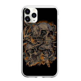 Чехол для iPhone 11 Pro матовый с принтом Черепа в Рязани, Силикон |  | dead | demon | devil | executioner | punisher | rap | rock | satan | skull | swag | каратель | палач | скелет | череп