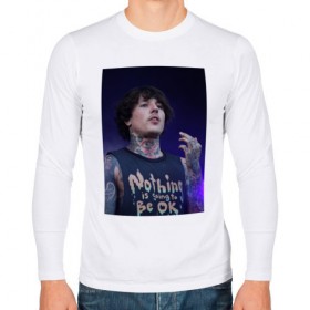 Мужской лонгслив хлопок с принтом Oliver Sykes в Рязани, 100% хлопок |  | bmth | bring me the horizon | drop dead | man | oliver | sykes | tatoos | вокалист | метал | музыка | оливер | оливер сайкс | певец | рок | сайкс | солист | тату | татуировки | человек