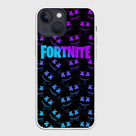 Чехол для iPhone 13 mini с принтом FORTNITE MARSHMELLO NEON в Рязани,  |  | 2019 | armor | armour | cybersport | esport | fortnite | game | llama | logo | броня | игра | киберспорт | лама | фиолетовый | фирменные цвета | фортнайт