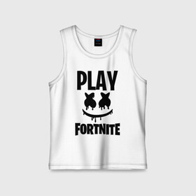 Детская майка хлопок с принтом FORTNITE x MARSHMELLO в Рязани,  |  | 2019 | armor | armour | cybersport | esport | fortnite | game | llama | logo | броня | игра | киберспорт | лама | фиолетовый | фирменные цвета | фортнайт