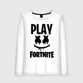 Женский лонгслив хлопок с принтом FORTNITE x MARSHMELLO в Рязани, 100% хлопок |  | 2019 | armor | armour | cybersport | esport | fortnite | game | llama | logo | броня | игра | киберспорт | лама | фиолетовый | фирменные цвета | фортнайт