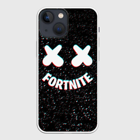 Чехол для iPhone 13 mini с принтом FORTNITE x MARSHMELLO в Рязани,  |  | 2019 | armor | armour | cybersport | dj | esport | fortnite | galaxy | game | llama | logo | marshmello | space | usa | америка | броня | галакт | игра | киберспорт | клубная музыка | лама | маршмелло |