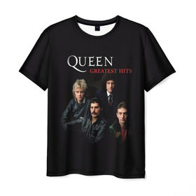Мужская футболка 3D с принтом Queen в Рязани, 100% полиэфир | прямой крой, круглый вырез горловины, длина до линии бедер | queen | богемская рапсодия | брайан мэи | британская | группа | королева | роджер тейлор | рок | фредди меркьюри