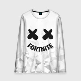 Мужской лонгслив 3D с принтом FORTNITE x MARSHMELLO в Рязани, 100% полиэстер | длинные рукава, круглый вырез горловины, полуприлегающий силуэт | 2019 | armor | armour | cybersport | esport | fortnite | game | llama | logo | броня | игра | киберспорт | лама | фиолетовый | фирменные цвета | фортнайт