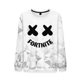 Мужской свитшот 3D с принтом FORTNITE x MARSHMELLO в Рязани, 100% полиэстер с мягким внутренним слоем | круглый вырез горловины, мягкая резинка на манжетах и поясе, свободная посадка по фигуре | Тематика изображения на принте: 2019 | armor | armour | cybersport | esport | fortnite | game | llama | logo | броня | игра | киберспорт | лама | фиолетовый | фирменные цвета | фортнайт