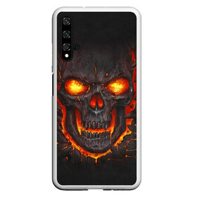 Чехол для Honor 20 с принтом Skull Lava в Рязани, Силикон | Область печати: задняя сторона чехла, без боковых панелей | dead | demon | devil | executioner | metal | punisher | rap | rock | satan | skull | swag | каратель | метал | палач | рок | скелет | череп