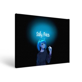 Холст прямоугольный с принтом Sally Face в Рязани, 100% ПВХ |  | blue | diane | face | fisher | gizmo | henry | johnson | killer | larry | sally | генри | гизмо | джонсон | диана | ларри | лицо | салли | фейс | фишер