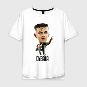 Мужская футболка хлопок Oversize с принтом Dybala в Рязани, 100% хлопок | свободный крой, круглый ворот, “спинка” длиннее передней части | champion | cr7 | cristiano | game | goal | italy | juventus | madrid | real | ronaldo | spain | team | буффон | гол | дибала | золотой мяч | игрок | испания | италия | криштиану | мадрид | португалия | реал | роналду | спорт | тренер | футбол | 