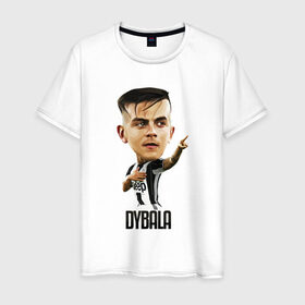 Мужская футболка хлопок с принтом Dybala в Рязани, 100% хлопок | прямой крой, круглый вырез горловины, длина до линии бедер, слегка спущенное плечо. | champion | cr7 | cristiano | game | goal | italy | juventus | madrid | real | ronaldo | spain | team | буффон | гол | дибала | золотой мяч | игрок | испания | италия | криштиану | мадрид | португалия | реал | роналду | спорт | тренер | футбол | 