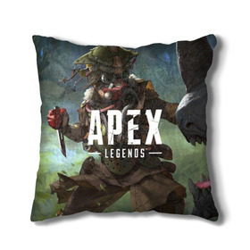 Подушка 3D с принтом APEX Legends в Рязани, наволочка – 100% полиэстер, наполнитель – холлофайбер (легкий наполнитель, не вызывает аллергию). | состоит из подушки и наволочки. Наволочка на молнии, легко снимается для стирки | Тематика изображения на принте: 2 | 2019 | 3 | apex | game | legends | titanfall | игра | титанфолл