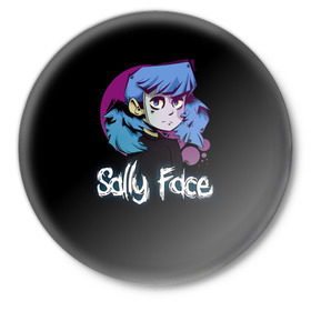 Значок с принтом Sally Face (15) в Рязани,  металл | круглая форма, металлическая застежка в виде булавки | face | fisher | larry johnson | mask | sally | sally face | sally fisher | демоны | духи | маска | призраки | салли | салли фейс | салли фишер | фейс