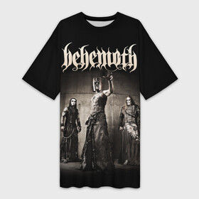 Платье-футболка 3D с принтом Behemoth в Рязани,  |  | behemoth | black metal | death metal | inferno | nergal | orion | seth | блэк метал | группы | дэт метал | метал | музыка | рок