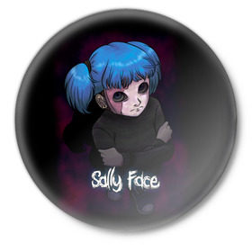 Значок с принтом Sally Face (17) в Рязани,  металл | круглая форма, металлическая застежка в виде булавки | face | fisher | larry johnson | mask | sally | sally face | sally fisher | демоны | духи | маска | призраки | салли | салли фейс | салли фишер | фейс