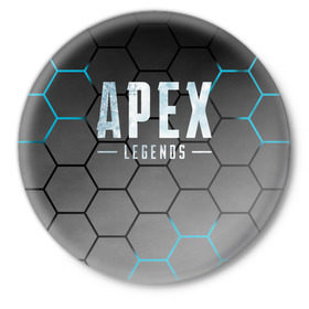 Значок с принтом Apex Legends в Рязани,  металл | круглая форма, металлическая застежка в виде булавки | Тематика изображения на принте: apex | battle royale | legends | titanfall | апекс | легенды | тайтанфол | титанфол