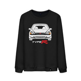 Мужской свитшот хлопок с принтом Honda Civic Type R EP в Рязани, 100% хлопок |  | civic type r ep | honda | honda civic | honda civic type r ep | type r ep