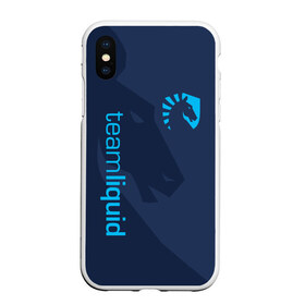 Чехол для iPhone XS Max матовый с принтом TEAM LIQUID в Рязани, Силикон | Область печати: задняя сторона чехла, без боковых панелей | 2019 | blue | cybersport | esport | liquid | logo | pro league | team | team liquid | киберспорт | логотип | тим ликвид | фирменные цвета