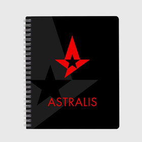 Тетрадь с принтом ASTRALIS АСТРАЛИС в Рязани, 100% бумага | 48 листов, плотность листов — 60 г/м2, плотность картонной обложки — 250 г/м2. Листы скреплены сбоку удобной пружинной спиралью. Уголки страниц и обложки скругленные. Цвет линий — светло-серый
 | Тематика изображения на принте: action | astralis | awp | counter strike | cs go | cs go global offensive | cybersport | faze clan | game | gamer | hyper beast | shooter | skin | team liquid | киберспорт | оружие | скины