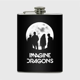 Фляга с принтом Imagine Dragons в Рязани, металлический корпус | емкость 0,22 л, размер 125 х 94 мм. Виниловая наклейка запечатывается полностью | Тематика изображения на принте: believer | evolve | imagine dragons | night visions | radioactive | rock | группы | имейджин драгонс | инди | музыка | рок