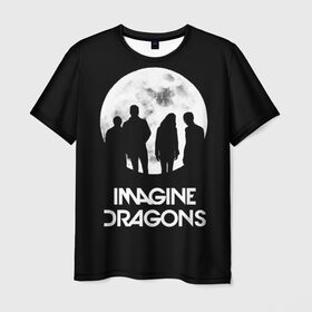 Мужская футболка 3D с принтом Imagine Dragons в Рязани, 100% полиэфир | прямой крой, круглый вырез горловины, длина до линии бедер | Тематика изображения на принте: believer | evolve | imagine dragons | night visions | radioactive | rock | группы | имейджин драгонс | инди | музыка | рок