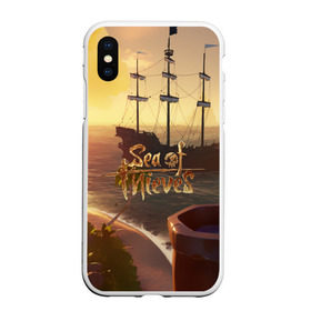 Чехол для iPhone XS Max матовый с принтом Sea of Thieves в Рязани, Силикон | Область печати: задняя сторона чехла, без боковых панелей | blade | captain | game | hat | ken | pirate | sea of thieves | snake | sword | tatoo | woman | игры | пираты