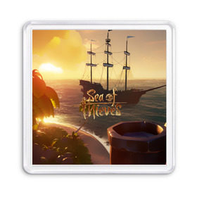 Магнит 55*55 с принтом Sea of Thieves в Рязани, Пластик | Размер: 65*65 мм; Размер печати: 55*55 мм | blade | captain | game | hat | ken | pirate | sea of thieves | snake | sword | tatoo | woman | игры | пираты