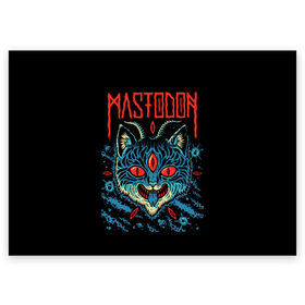 Поздравительная открытка с принтом Mastodon в Рязани, 100% бумага | плотность бумаги 280 г/м2, матовая, на обратной стороне линовка и место для марки
 | leviathan | mastodon | metal | sludge metal | stoner | грув метал | группы | мастодон | метал | музыка | рок