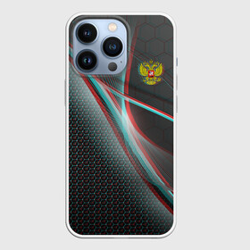 Чехол для iPhone 13 Pro с принтом RUSSIA. в Рязани,  |  | Тематика изображения на принте: abstract | black | geometrical figure | geometry | russia | texture | абстракция | геометрические фигуры | геометрия | герб | патриотизм | россия | русский | текстура | черные