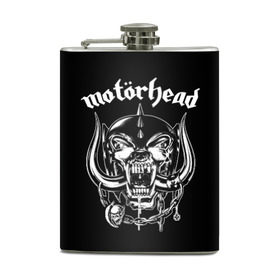 Фляга с принтом Motorhead в Рязани, металлический корпус | емкость 0,22 л, размер 125 х 94 мм. Виниловая наклейка запечатывается полностью | Тематика изображения на принте: motorhead | группы | лемми килмистер | метал | музыка | рок | хард рок | хеви метал