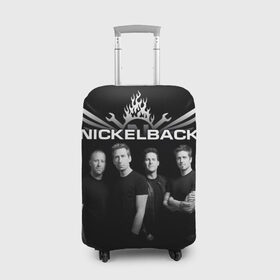 Чехол для чемодана 3D с принтом Nickelback в Рязани, 86% полиэфир, 14% спандекс | двустороннее нанесение принта, прорези для ручек и колес | dark horse | feed the machine | nickelback | no fixed adress | группы | метал | музыка | никлбэк | рок | хард рок | чед крюгер