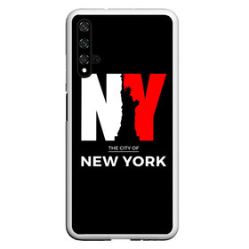 Чехол для Honor 20 с принтом New York City в Рязани, Силикон | Область печати: задняя сторона чехла, без боковых панелей | america | city | large | liberty | new york | sculpture | statue | symbol | usa | америка | большие | буквы | город | графика | жизни | иллюстрация | искусство | мода | нью йорк | рисунок | свободы | силуэт | символ | скульптура | статуя