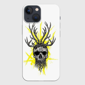 Чехол для iPhone 13 mini с принтом True Detective в Рязани,  |  | carcosa | true detective | каркоса | криминал | мистика | настоящий детектив | раст коул | религия | ритуал | рога | символ | череп | эзотерика