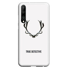 Чехол для Honor P30 с принтом True Detective в Рязани, Силикон | Область печати: задняя сторона чехла, без боковых панелей | Тематика изображения на принте: carcosa | true detective | каркоса | криминал | мистика | настоящий детектив | раст коул | религия | ритуал | рога | символ | эзотерика